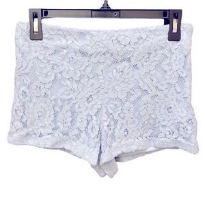 Forever 21 Light Blue Floral Lace Shorts